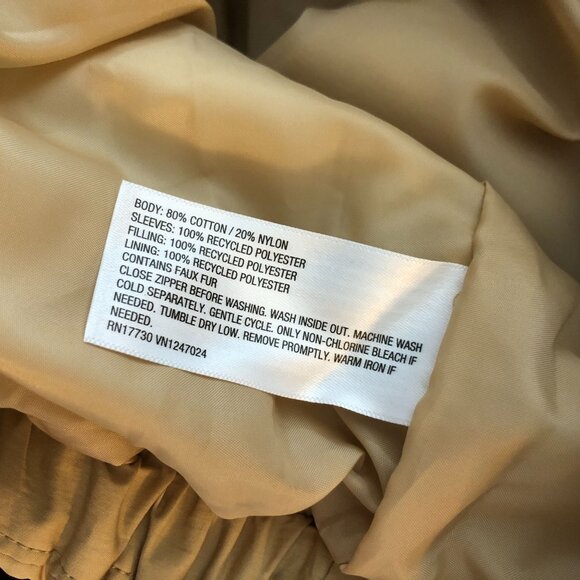 Universal Thread Faux Shearling & Quilted Jacket Beige Green Size M - Picture 5 of 6